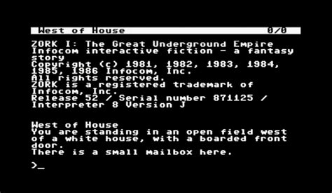 Zork: A Text-Based Odyssey Through a Realm of Ancient Puzzles and Mystical Dangers!